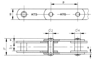 conveyor chain without rollers